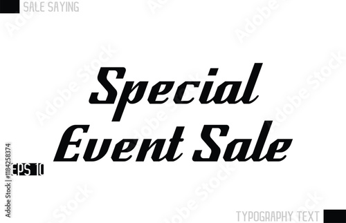 Typography Lettering Sale Design For Advertising Special Event Sale
