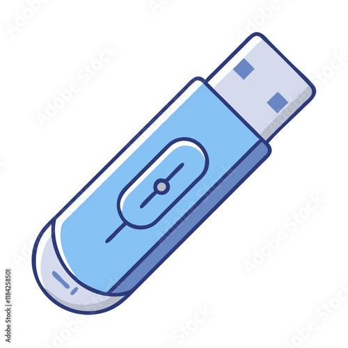 usb flash drive vector icon, electronics vector illustration - simple illustration of usb flash drive perfect for logos, and electronics-themed designs.