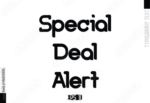 Sale Template Design Banner Typography Text Special Deal Alert