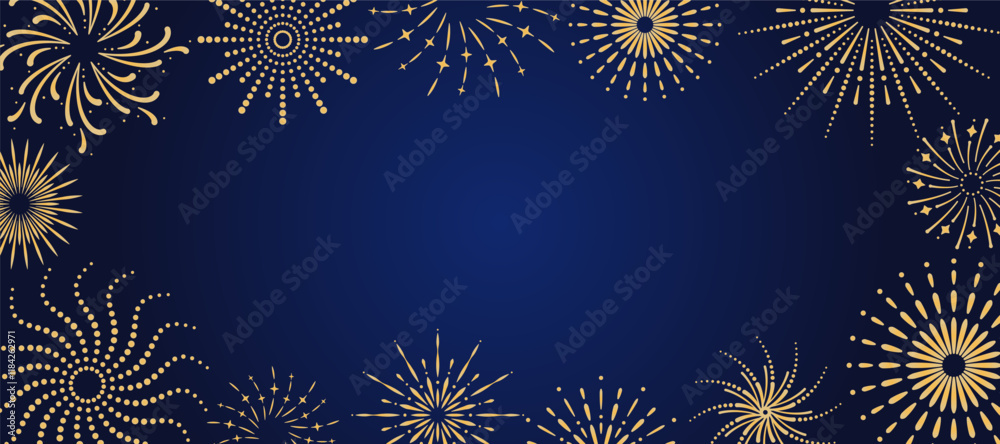 Fireworks background. Celebration, Greetings, Anniversary, Winner, New year party, Independence Day, Chinese New Year. Poster or banner vector illustration Fireworks background. Celebration, Greetings, Anniversary, Winner, New year party, Independence Day, Chinese New Year. Poster or banner vector illustration