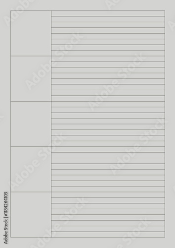 Creative a4 size colorful notes paper template