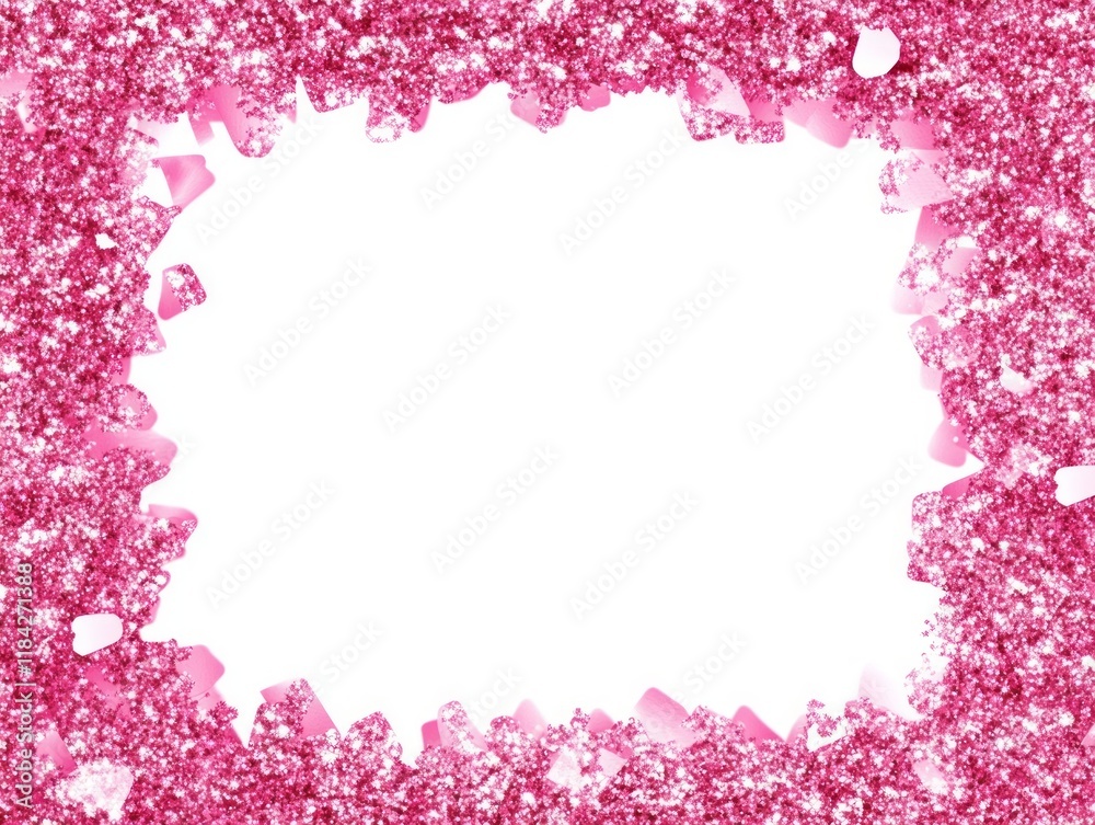 Pink Glitter Frame Sparkling Background Design Pink Glitter Frame Sparkling Background Design