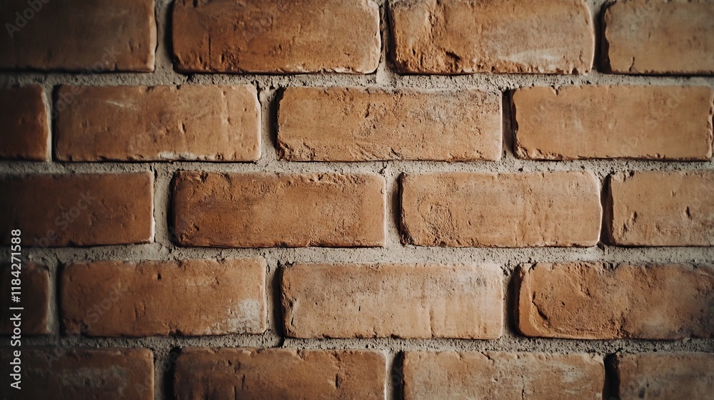 Fototapeta premium Rustic Brick Wall with Natural Imperfections and Copy Space