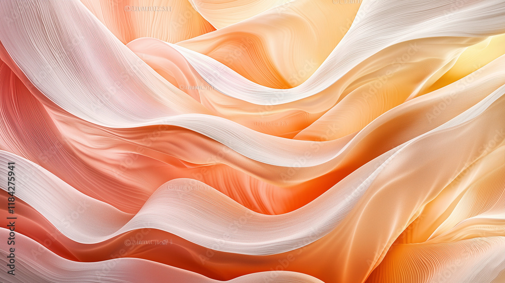 Fototapeta premium Calming Abstract Composition with Flowing Shapes - Generative AI Image