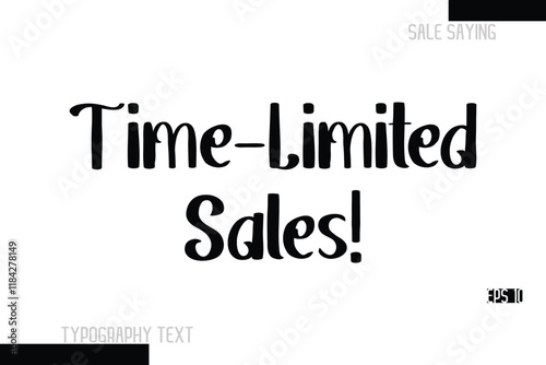 Time-Limited Sales! Sale Text Banner Design Typography Template 