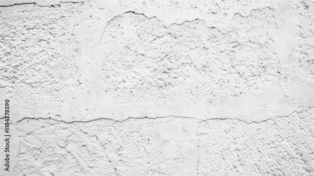 Obraz premium Whitewashed Wall Texture Cracked and Weathered Surface.