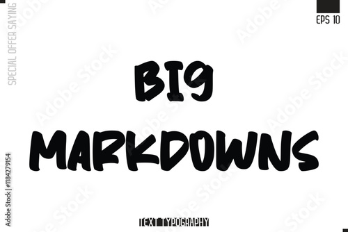 Special Offer Typography Text Script Lettering Design Big Markdowns