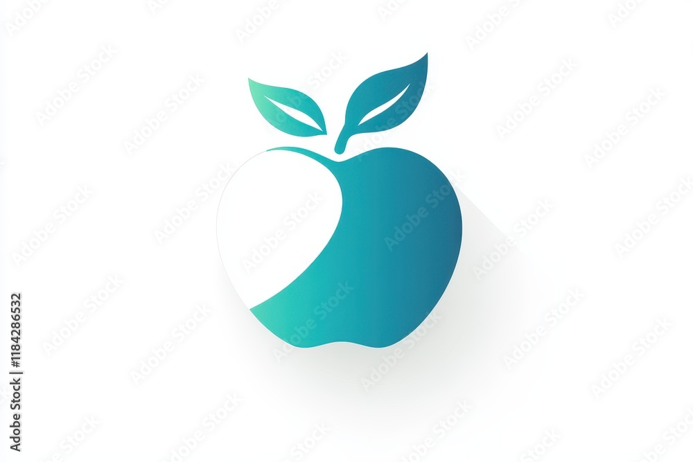 Vibrant apple logo design showcases freshness and simplicity in a modern style Vibrant apple logo design showcases freshness and simplicity in a modern style