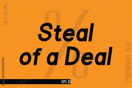 Steal of a Deal Sale Banner Text Typography Design Template