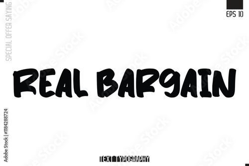 Special Offer Typography Text Script Lettering Design Real Bargain