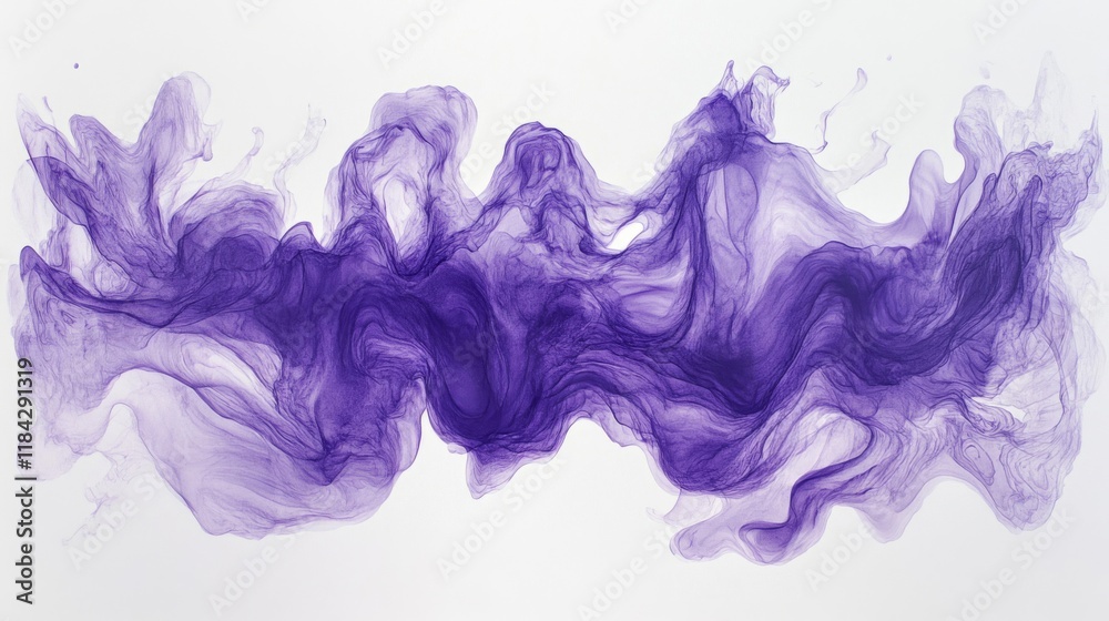 Abstract Purple Ink Swirls Flowing Design Abstract Purple Ink Swirls Flowing Design