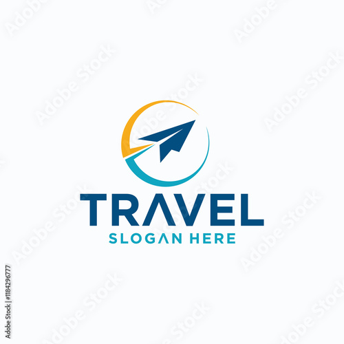 Free Download Summer vacation travel design, Vacation travel agency logo with airplane and world concept. - GFXLoad