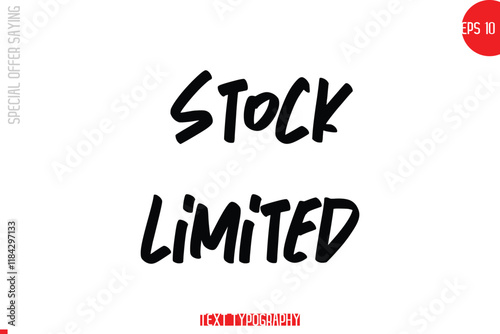  Stock Limited Special Offer Text Banner Design Typography Template
