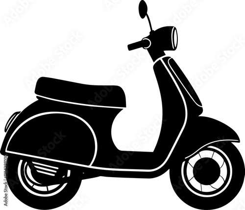 scooter silhouette vector illustration  