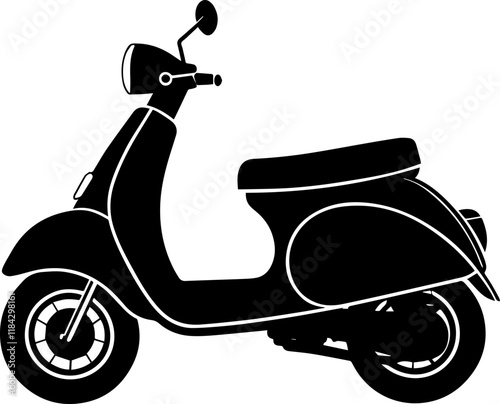 scooter silhouette vector illustration  