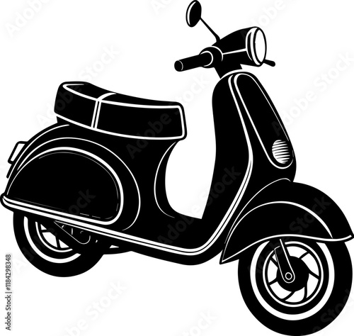 scooter silhouette vector illustration  