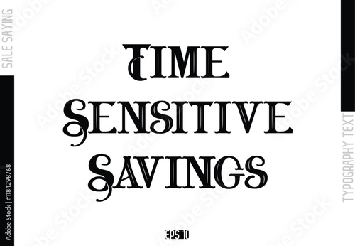 Time-Sensitive Savings Sale Template Design Banner Typography Text