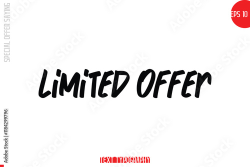 Limited Offer. Special Offer Text Banner Design Typography Template