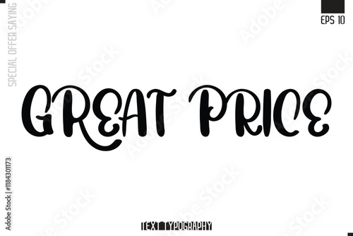 Great Price Special Offer Typography Text Script Lettering Design