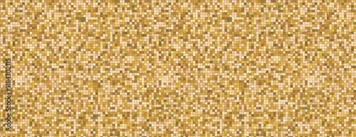 Tableau sur toile Fondo de gresite dorado. Mosaico, alicatado. Azulejos pequeños