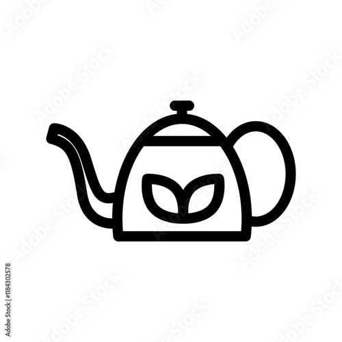 Tea pot icon design template