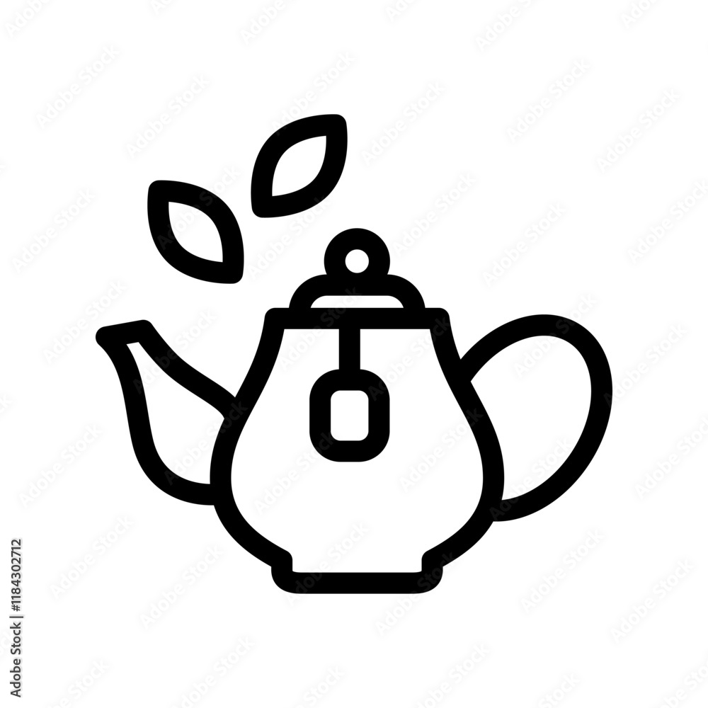 Fototapeta premium Tea pot icon design template