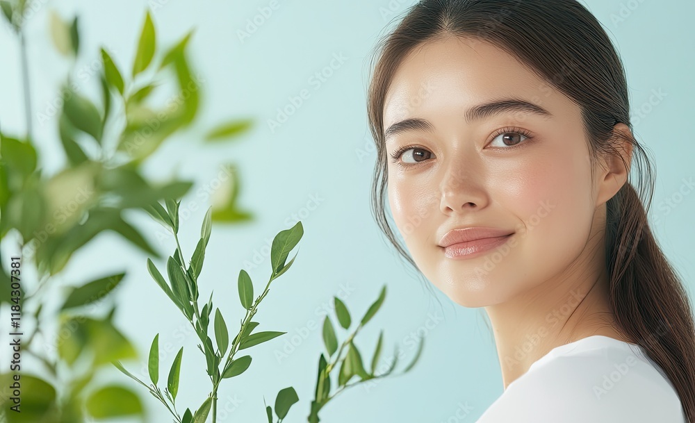 A young Japanese woman with long hair, wearing white and smiling slightly at the camera.