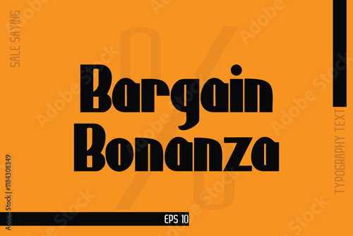 Bargain Bonanza Sale Banner Text Typography Design Template