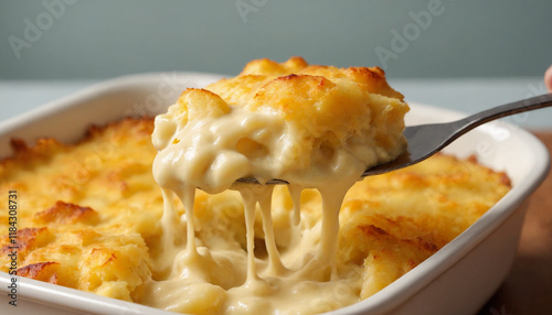 Potato Gratin Baked Cheesy Creamy Casserole Dish