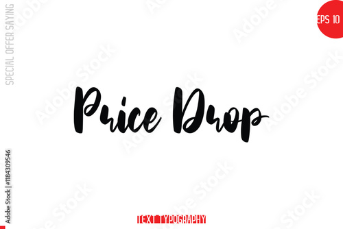 Special Offer Text Banner Design Typography Template Price Drop