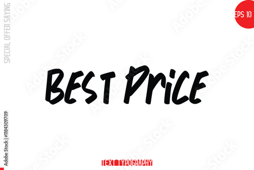 Best Price Special Offer Text Banner Design Typography Template