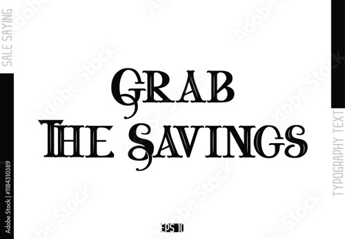 Sale Template Design Banner Typography Text Grab the Savings