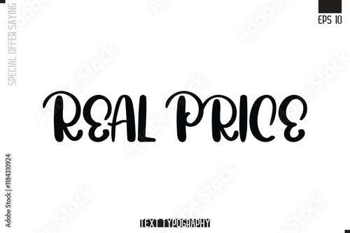 Special Offer Typography Text Script Lettering Design Real Price