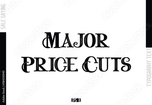 Sale Template Design Banner Typography Text Major Price Cuts