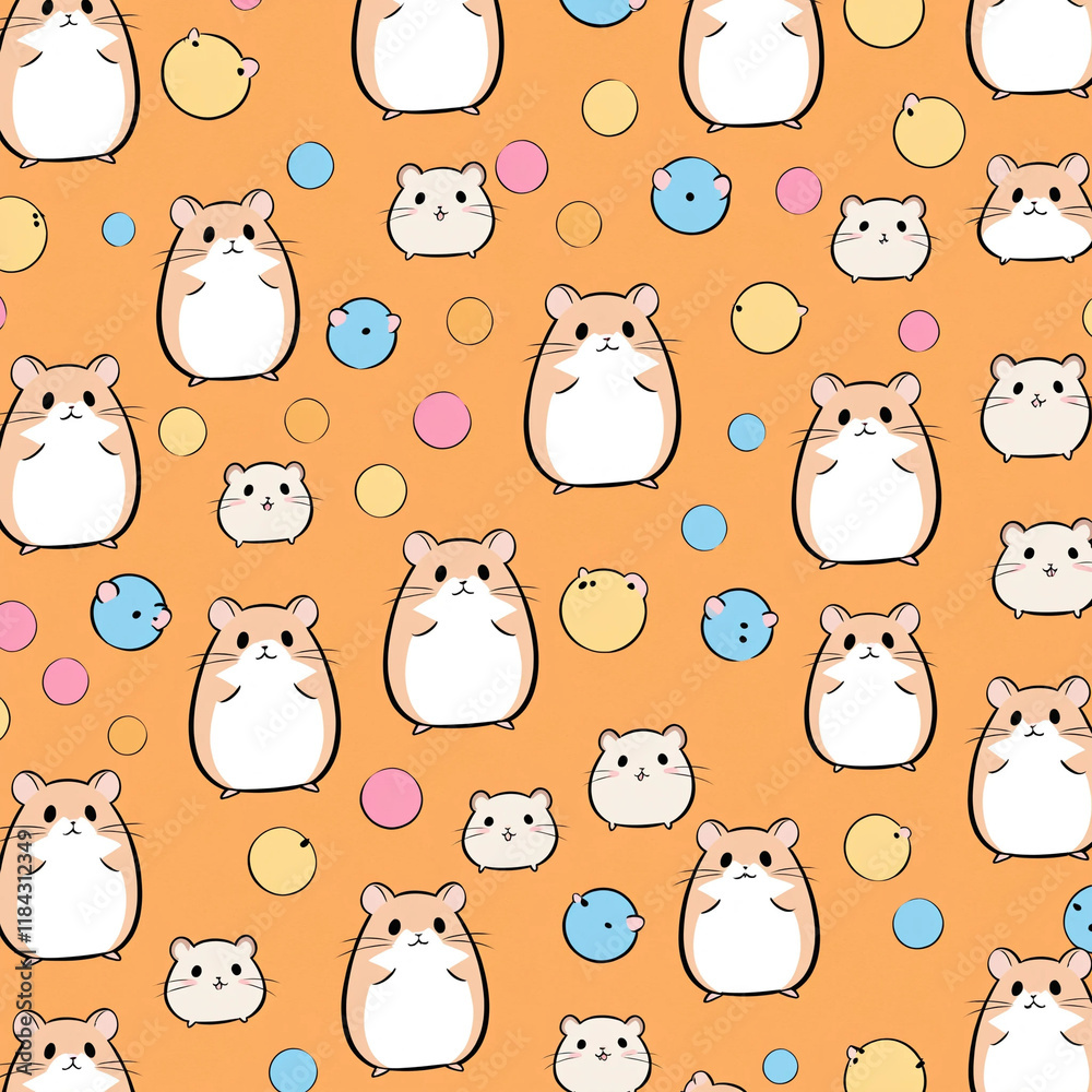 Fototapeta premium seamless pattern with cats