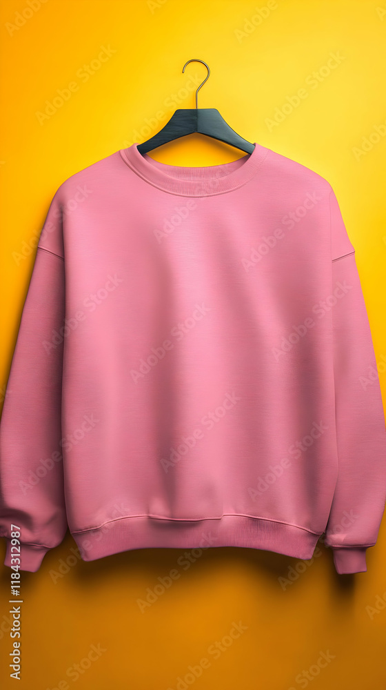 Pink Sweatshirt on Hanger 3D Illustration Pink Sweatshirt on Hanger 3D Illustration