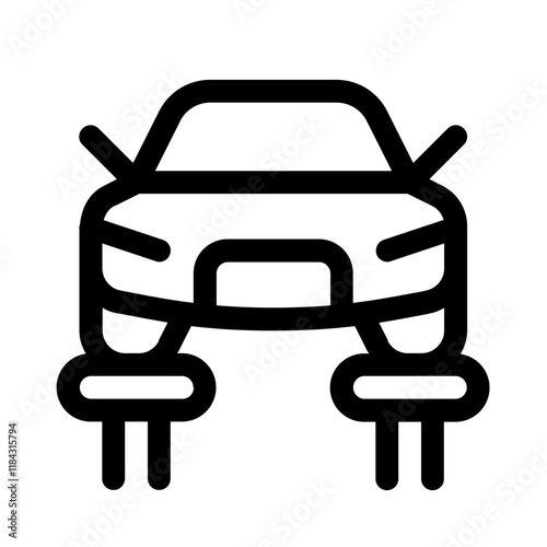 Car maintance icon with line style, perfect for user interface projects