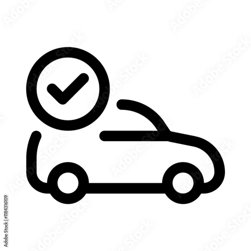 Good car icon with line style, perfect for user interface projects