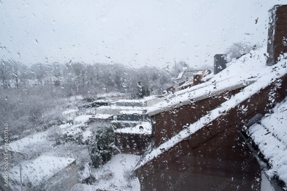 Obraz premium Snow and winter in Bochum