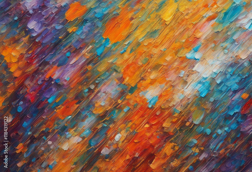 Vibrant Abstract Painting A Symphony of Color and Texture