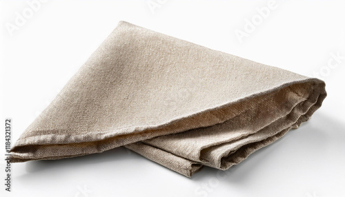 linen serviette on white background
