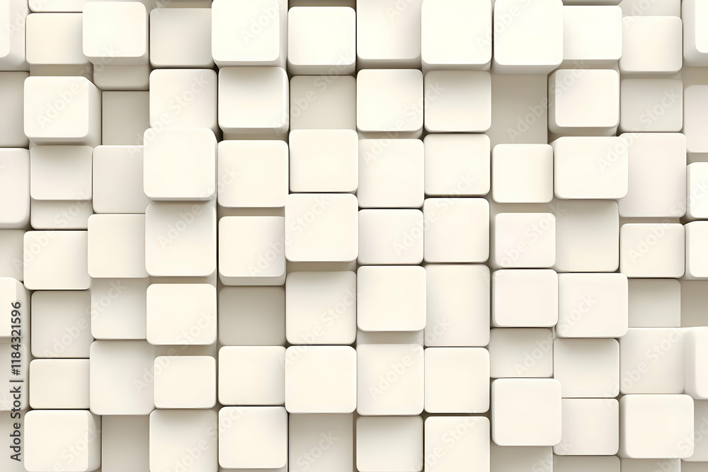 White Cube 3D Abstract Background White Cube 3D Abstract Background