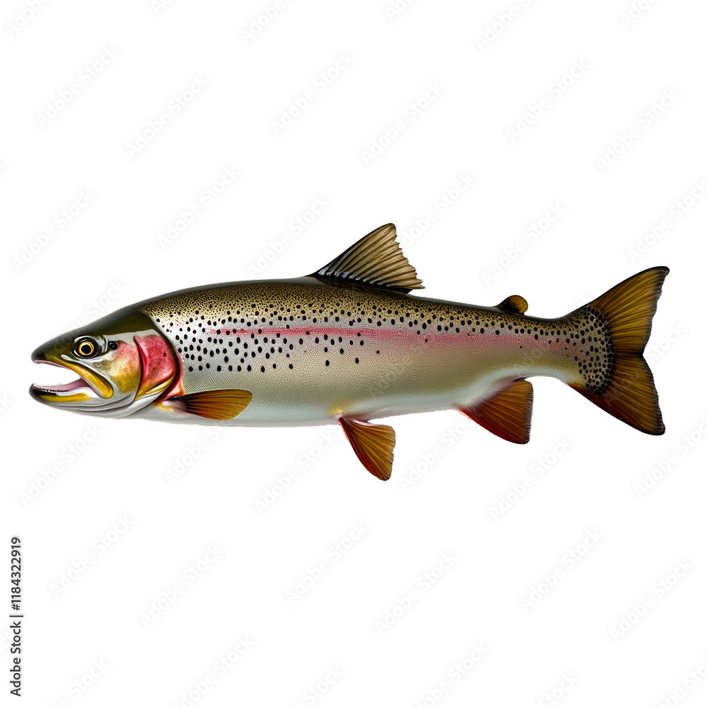 Fototapeta premium A fish with a streamlined body, fins, and gills