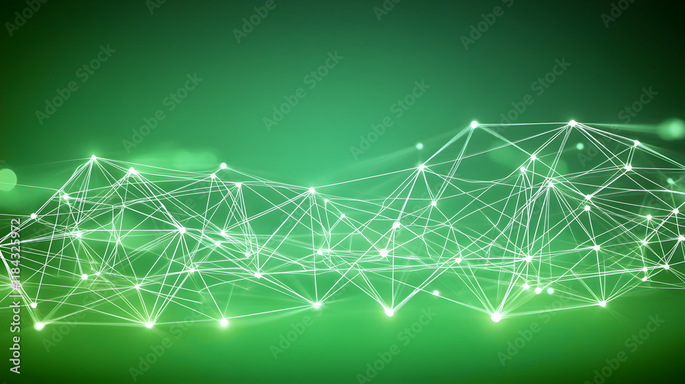 Obraz premium Abstract Green Network Illustration