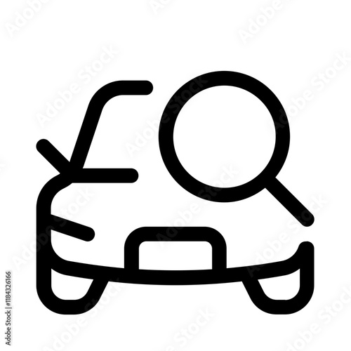 search car icon with line style, perfect for user interface projects photo