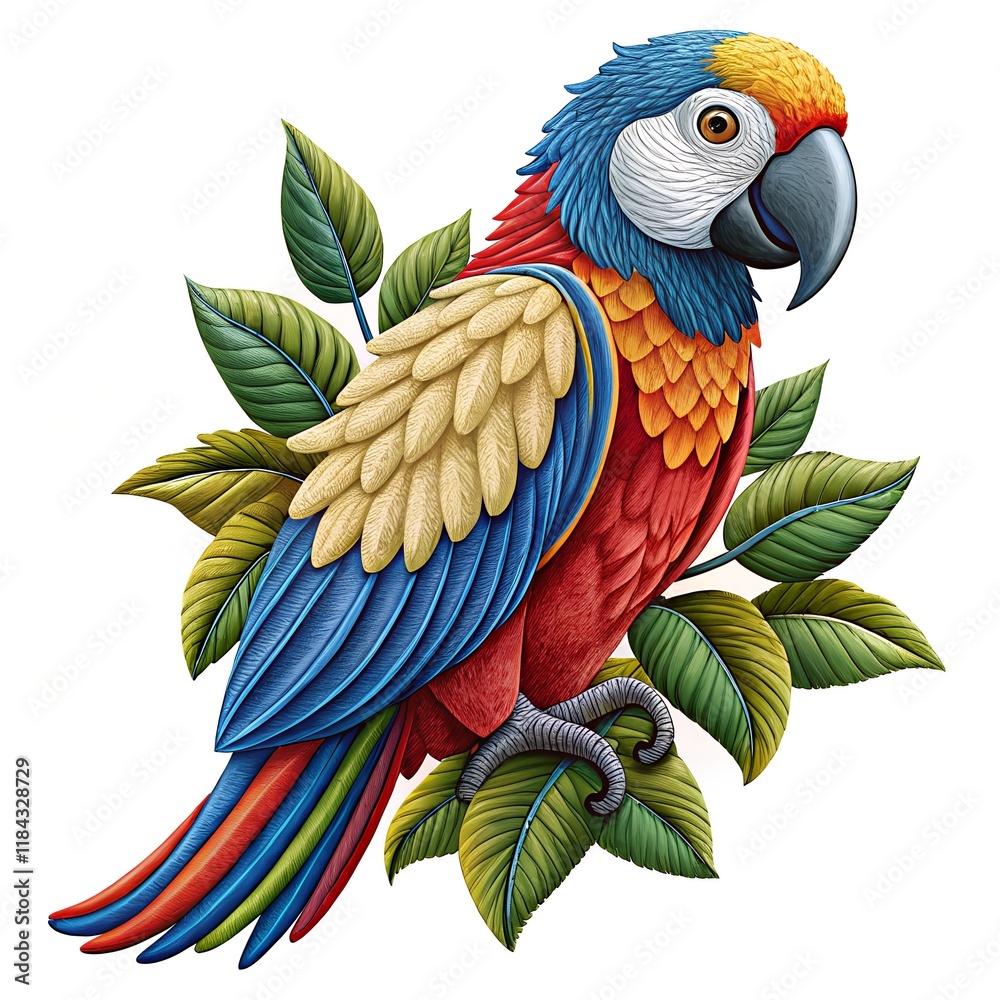 Fototapeta premium blue and yellow macaw ara