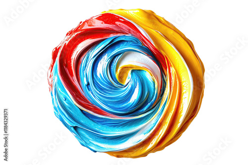 Paint stain concept. A vibrant swirl of colorful paint creating a dynamic visual display.
