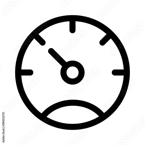 speedometer icon with line style, perfect for user interface projects