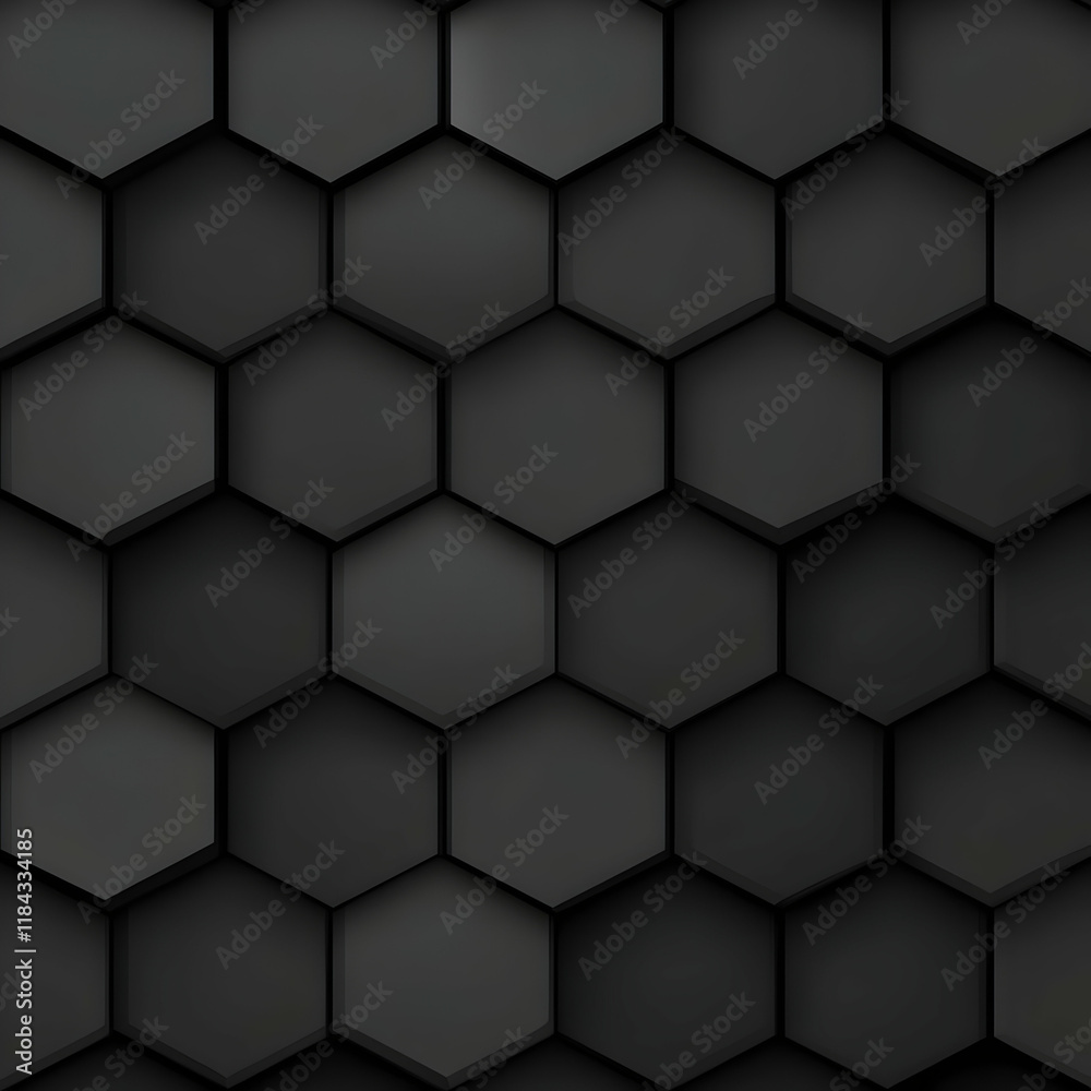 Dark Hexagon 3D Background Dark Hexagon 3D Background