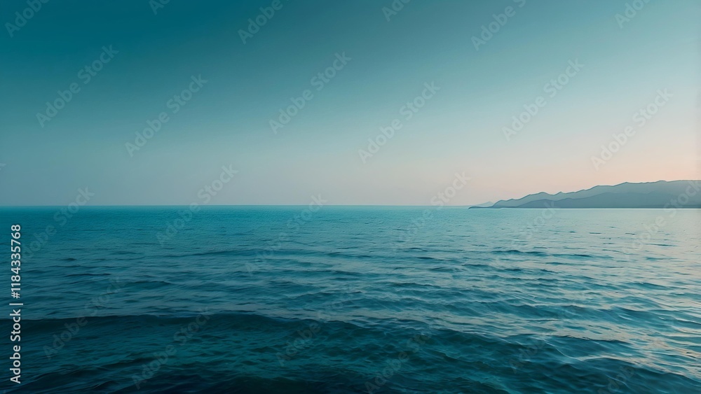 Fototapeta premium Calming Ocean-Inspired Gradient Background with Teal, Turquoise, and Sky Blue